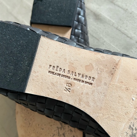 Freda Salvador Jada Square Toe Ballet Flats in Handwoven Leather in Espresso - Picture 13 of 15